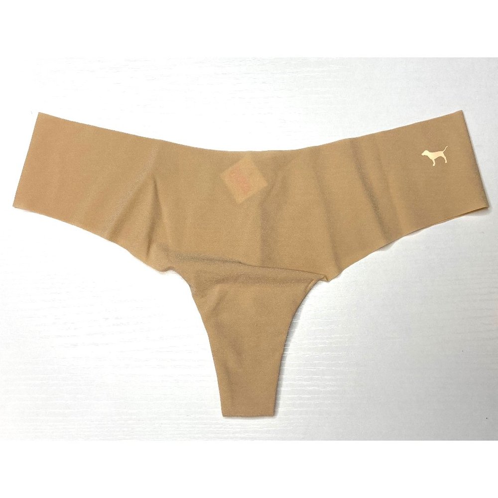 NWT VS Tan Pink Low-Rise Thong Medium